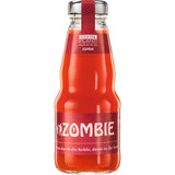 Erleben Sie den trinkfertigen Cocktail Plant Zombie von Cocktail Plant: eine Glasflasche mit auffälligen roten Etiketten, erhältlich im 24x 0,2L MEHRWEG-Pack - Ihr perfekter Cocktail-Moment wartet!.