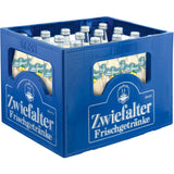Blaue Kiste mit der Aufschrift Zwiefalter Klosterbräu, gefüllt mit Zwiefalter IsoSport Light 20x 0,5 Liter (MEHRWEG) Glasflaschen - kalorienarm und isotonisch Erfrischungsgetränk, perfekt für die Erfrischung.